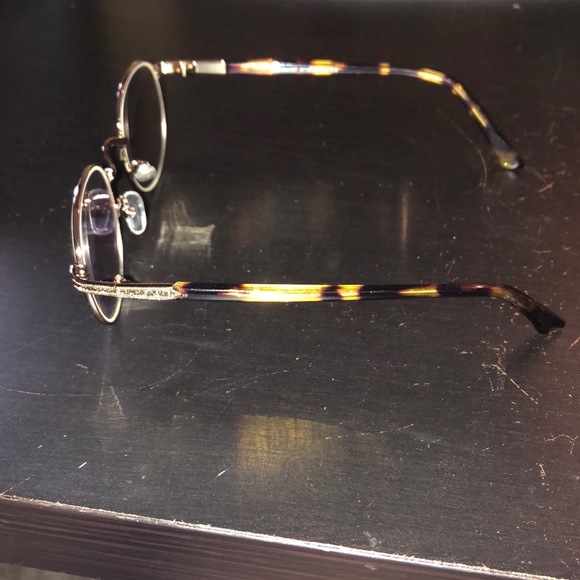 Gold oval frames with leopard colored ear grips! - Picture 2 of 7